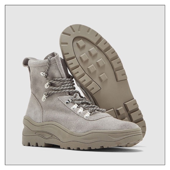 Steve Madden Mojave Gray Suede Sneaker Booties - Picture 3 of 4